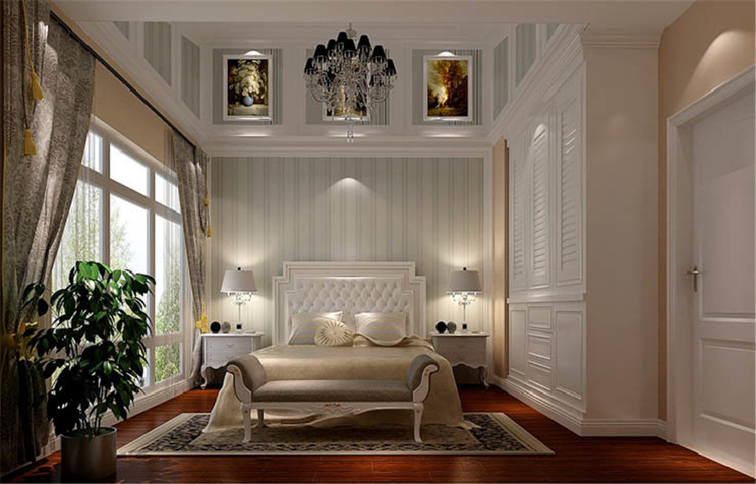 欧式 别墅 美观 高贵 典雅 层次感 卧室图片来自北京高度装饰设计王鹏程在中粮祥云386平米欧式风格的分享