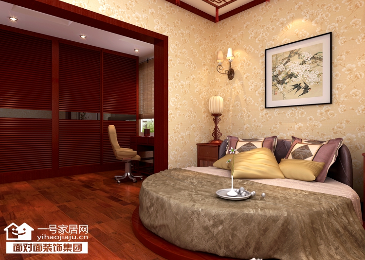 一号家居网 新中式 卧室图片来自武汉一号家居在奥山世纪城   新中式风格的分享