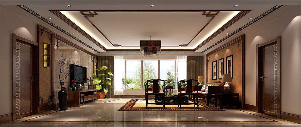 中式 传统风格 三居 案例 客厅图片来自高度国际设计装饰在西山壹号院新中式设计案例的分享
