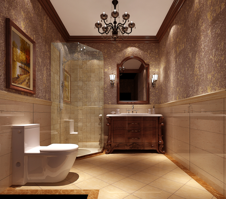 别墅 托斯卡纳 案例 卫生间图片来自高度国际设计装饰在香醍溪岸托斯卡纳风格设计案例的分享