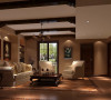 龙湖香醍漫步300㎡托斯卡纳风格会客厅效果图。