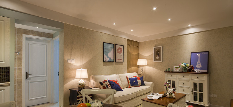 装修设计 元度家居汇 二居 美式 客厅图片来自元度家居汇官方博客在88平米温馨舒适的二居的分享