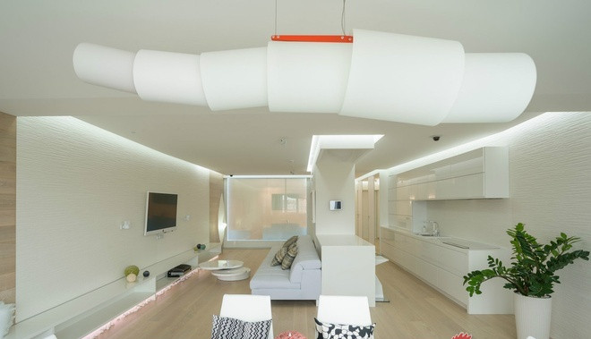 三居 现代 装修 设计 元度家居汇 客厅图片来自元度家居汇官方博客在98平全开放式纯白两居室的分享
