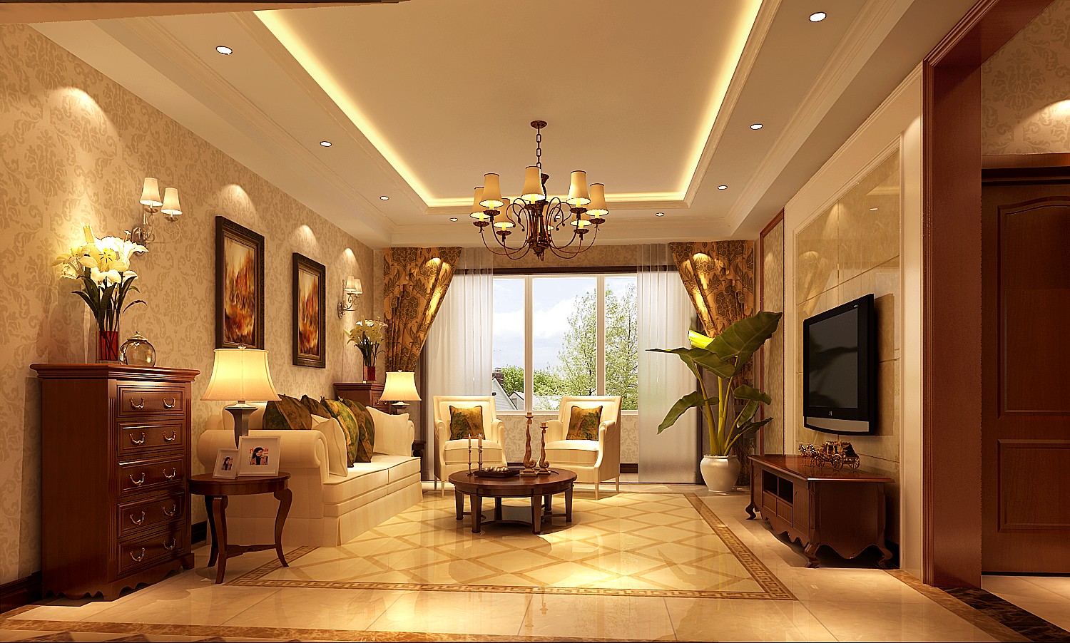 高度国际 纳帕澜郡 现代简欧 公寓 客厅图片来自高度国际在纳帕澜郡——130平米的分享