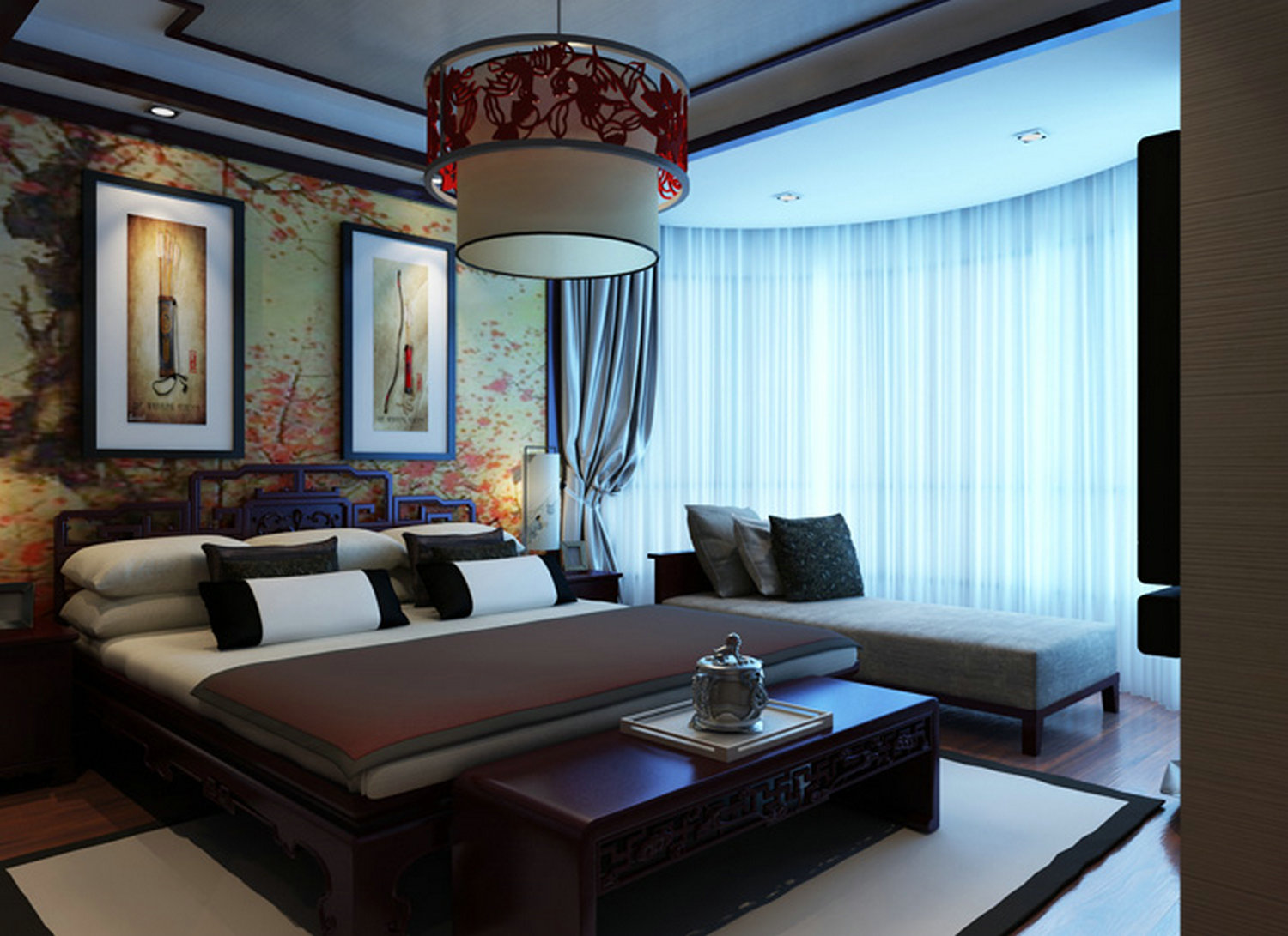 三居 中式 古典 卧室图片来自实创装饰晶晶在中式古典3居室，傲骨国人的分享