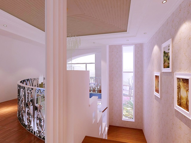 欧式 三居 小资 楼梯图片来自陈小迦在清新简约都市白领的最爱的分享