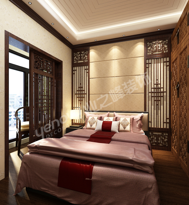 卧室图片来自业之峰装饰李鑫在亿城堂庭105平米新中式的分享