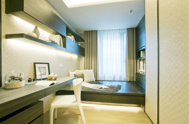 卧室图片来自上海倾雅装饰有限公司在清幽雅致两居的分享