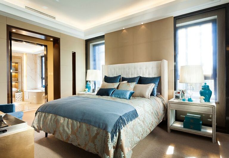 欧式 简约 三居 卧室图片来自合肥川豪装饰装修在柏悦公馆142平米简欧风格的分享