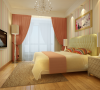 卧室床选用的是现代造皮，线条简洁、流畅、外形大气、平滑柔软的手感更感贴心，同时也是品质生活的一种直接体现。床头背景墙采用的是现代框画的装饰，简约的同时也有美的提升。