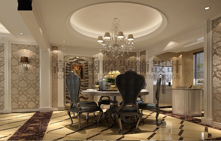 中信府世家 欧式 公寓 140平米 希文 餐厅图片来自高度国际装饰宋增会在简单自然 奢华的分享