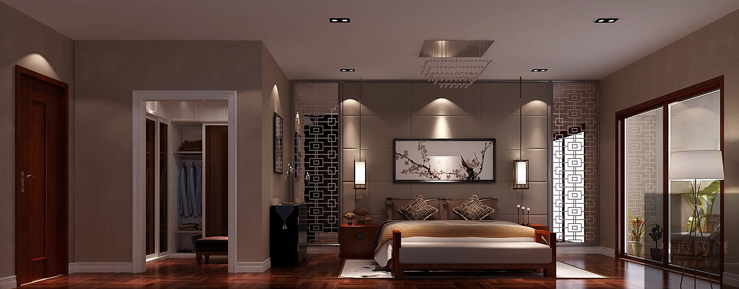 别墅 简约 现代 空间 卧室图片来自高度国际装饰韩冰在香溪渡325㎡现代简约的分享