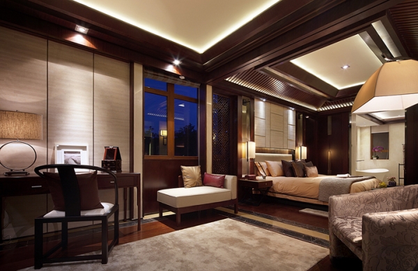 中式 新中式 别墅 燕西华府 卧室图片来自尚层装饰大林在亿城燕西华府的分享