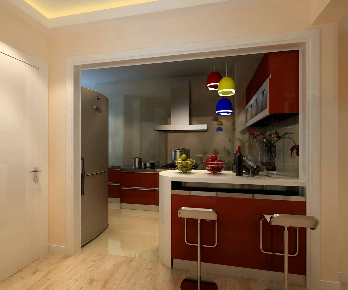 现代简约 两居室设计 小资装修 收纳 厨房图片来自上海实创-装修设计效果图在110平米现代简约两居室设计的分享