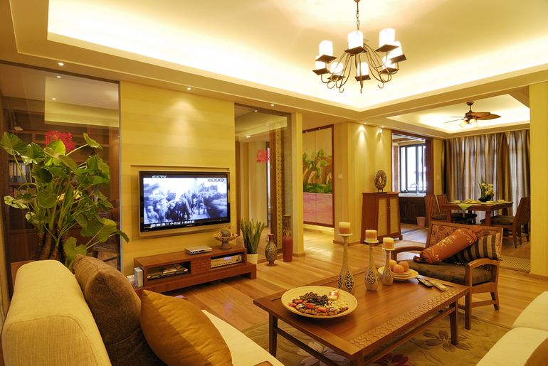 四居 东南亚 客厅图片来自美颂雅庭装饰在金地格林小城四居室东南亚风格的分享