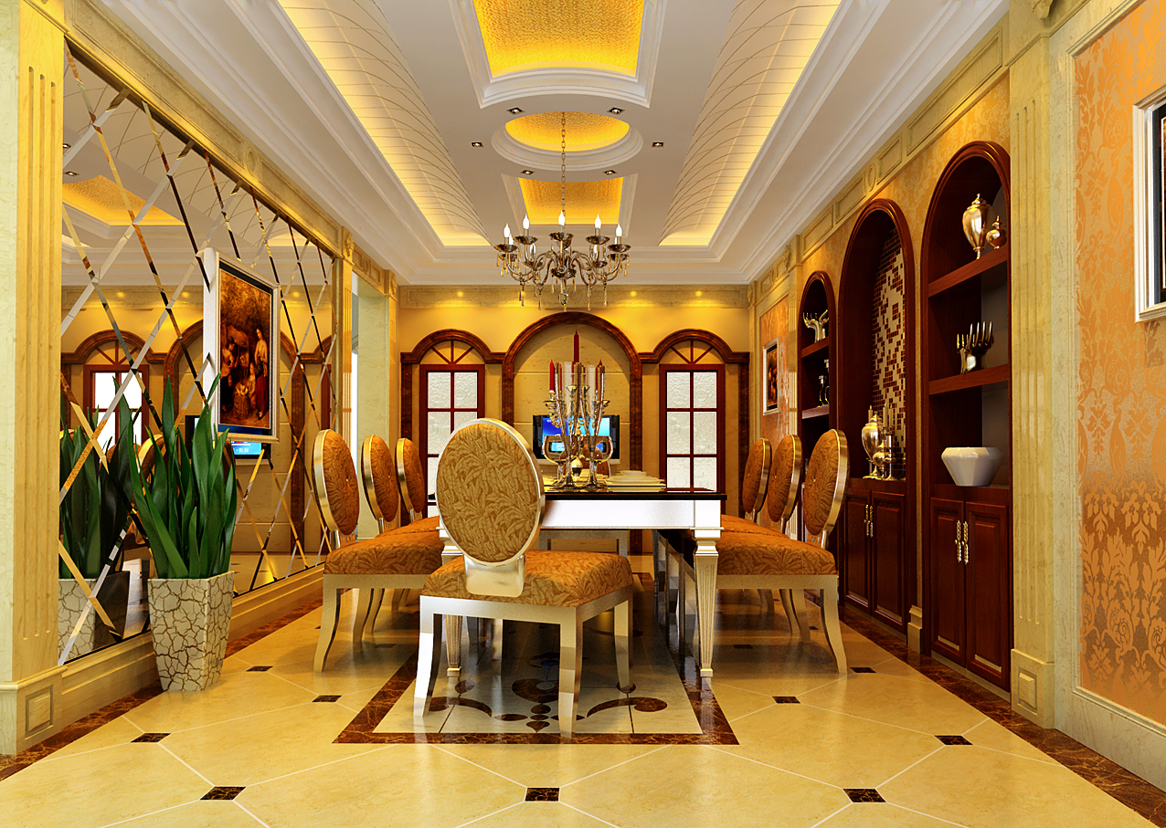 欧式 别墅 80后 美观 温馨 豪华 档次 餐厅图片来自北京高度装饰设计王鹏程在塞纳河谷欧式风格的分享