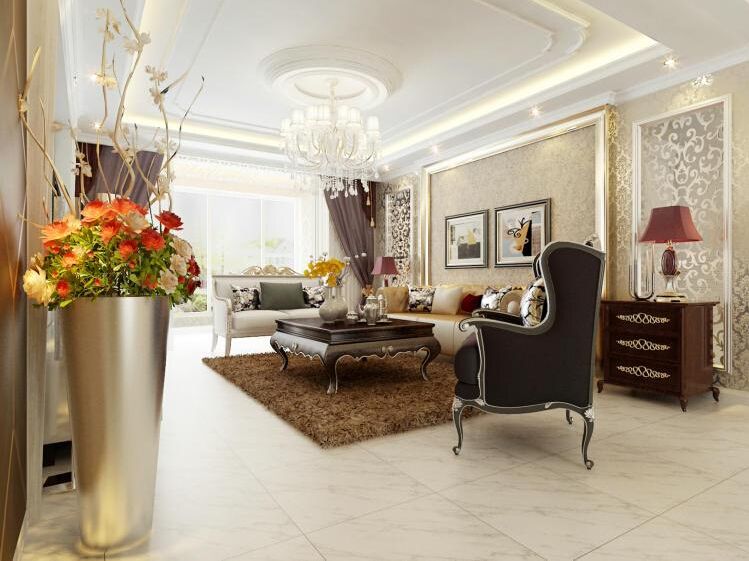 欧式 简欧风格 简约 客厅图片来自合肥川豪装饰装修在华地紫园132平米简欧风格的分享