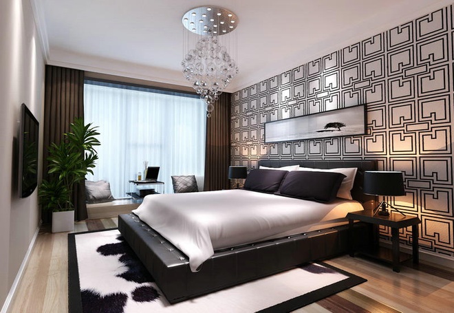 简约 欧式 田园 旧房改造 80后 小资 卧室图片来自上海倾雅装饰有限公司在白与黑的共鸣的分享