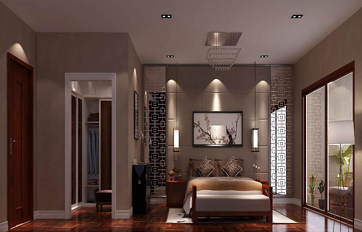 简约 现代 别墅 案例 卧室图片来自高度国际设计装饰在香溪渡现代简约风格设计案例的分享