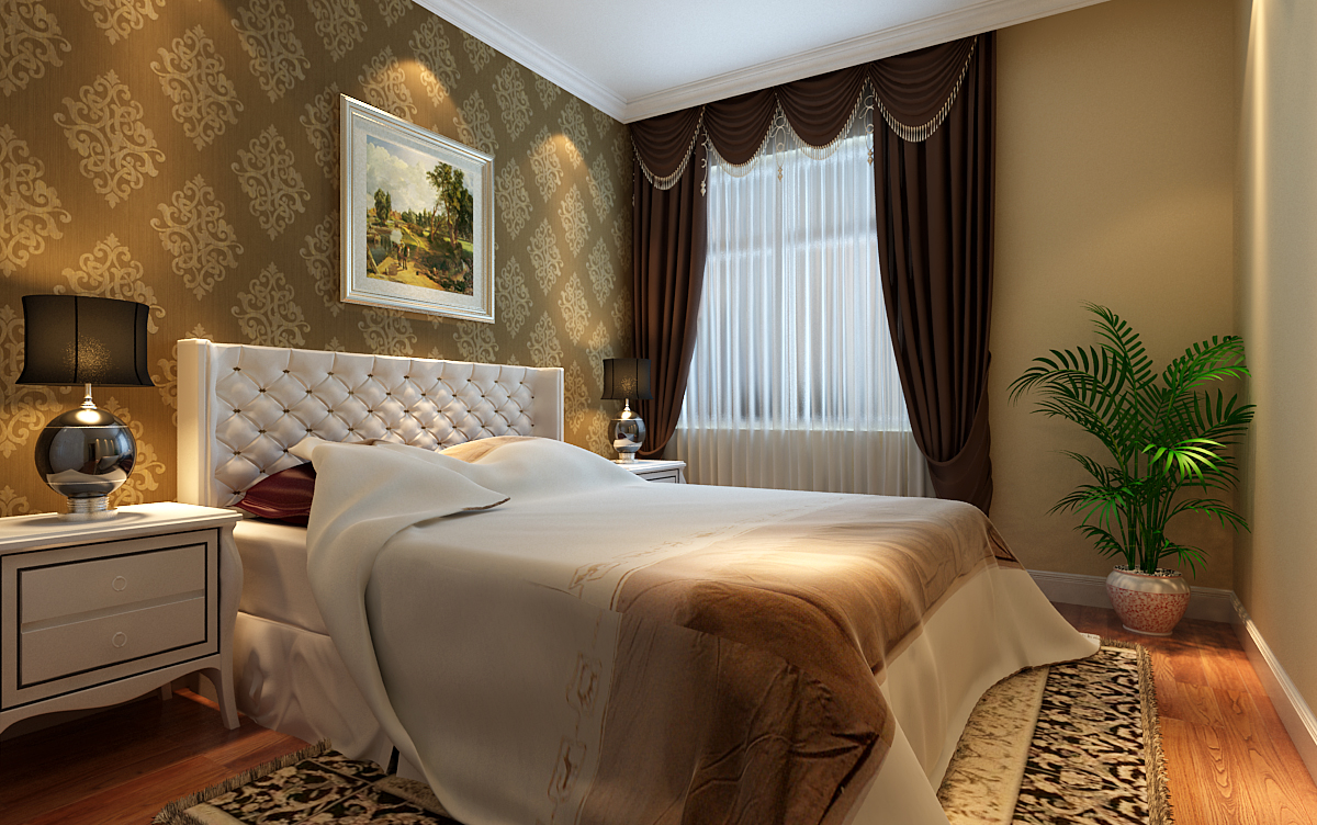简约 欧式 混搭 二居 卧室图片来自实创装饰上海公司在17.35万打造混搭风格装修的分享