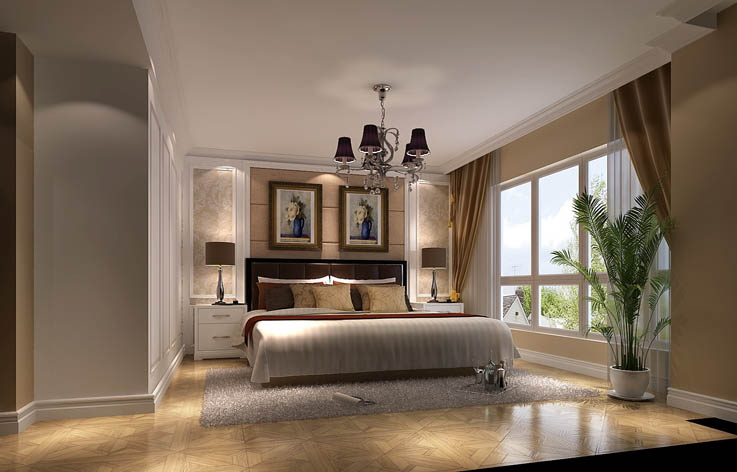 低调 奢华 公寓 案例 卧室图片来自高度国际设计装饰在林肯公园低调奢华设计案例的分享