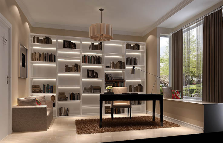 简约 现代 公寓 案例 书房图片来自高度国际设计装饰在御翠尚府现代简约设计案例的分享