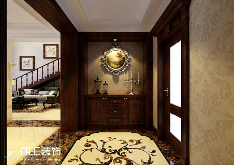 朗汇装饰 古典主义 复式 设计师作品 玄关图片来自陕西朗汇装饰在尊贵品质，品位皇家风范的分享