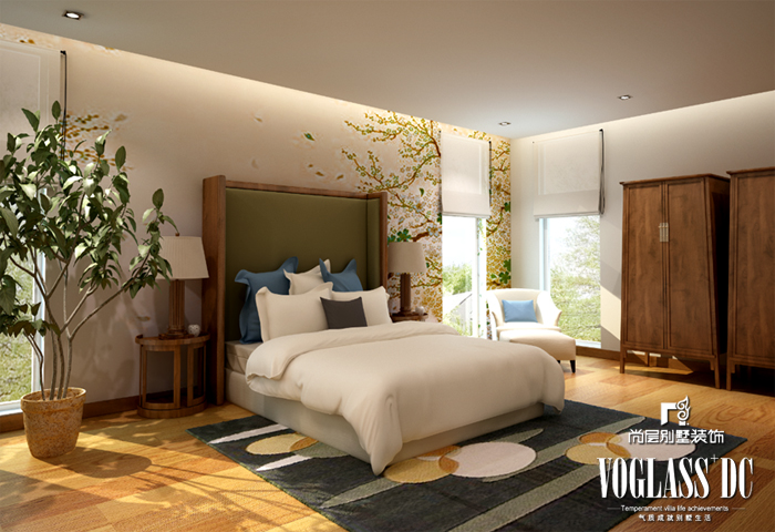 简约 别墅 现代 白领 卧室 卧室图片来自北京别墅装修案例在现代时尚的别墅生活的分享