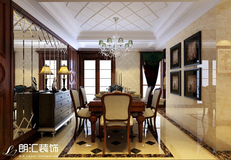 朗汇装饰 古典主义 复式 设计师作品 餐厅图片来自陕西朗汇装饰在尊贵品质，品位皇家风范的分享