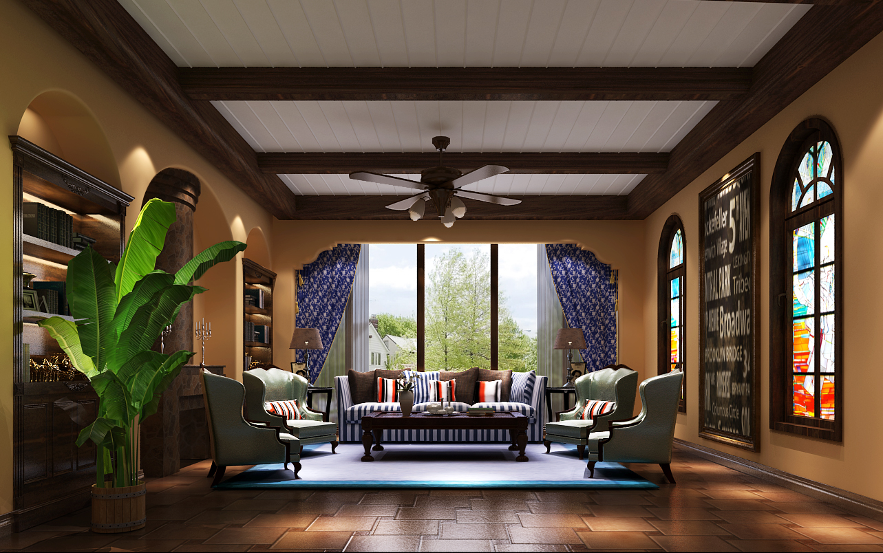 高度国际 达观别墅 托斯卡纳 别墅 客厅图片来自高度国际在托斯卡纳风500平别墅设计案例的分享