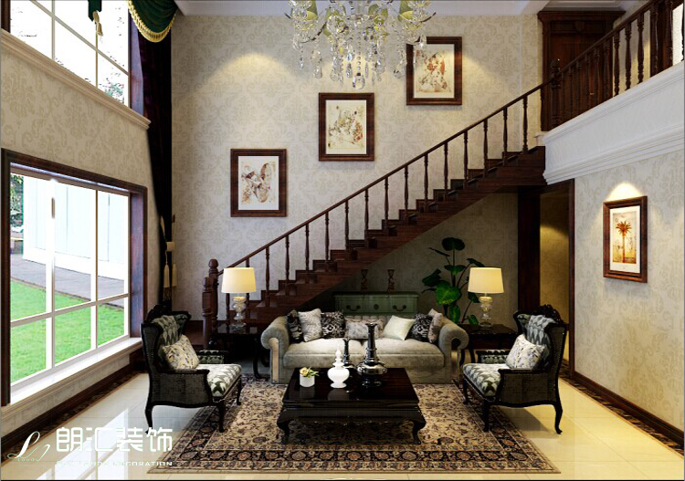 朗汇装饰 古典主义 复式 设计师作品 楼梯图片来自陕西朗汇装饰在尊贵品质，品位皇家风范的分享