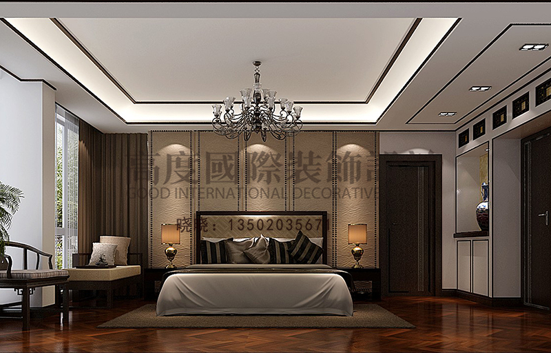 新中式 三居 古典美 卧室图片来自大小姐在奥城领峰的分享