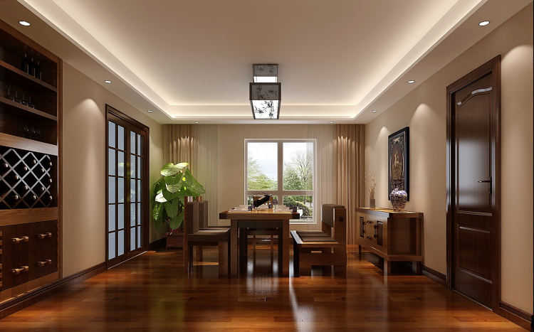 新中式 简约 四居 公寓 高度国际 白领 80后 小资 三居 餐厅图片来自北京高度国际装饰设计在军区大院新中式公寓的分享