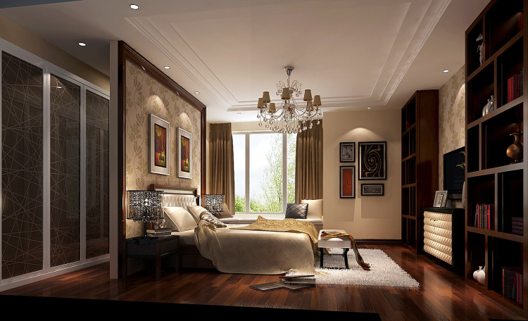 8哩岛 中式 高度国际 简约 现代 别墅 白领 80后 小资 卧室图片来自北京高度国际装饰设计在8哩岛280平中式别墅的分享