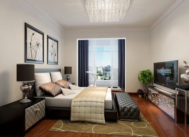 简约 二居 卧室图片来自合建装饰李世超在87平米简约风格两居效果图的分享
