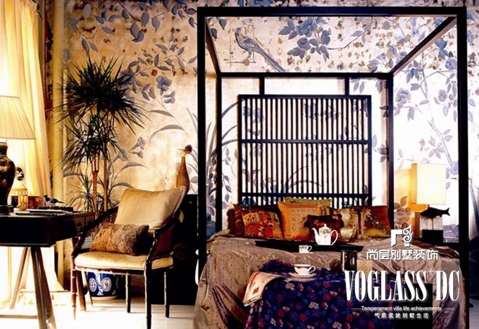 别墅 新中式 客厅 卧室 其他图片来自北京别墅装修案例在古典与现代的完美结合的分享