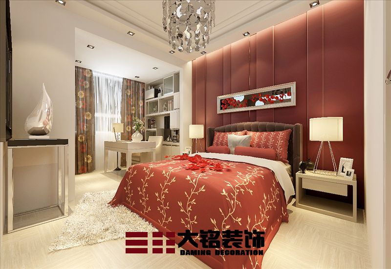 卧室图片来自大铭装饰设计工程有限公司在港台风格新房装修设计的分享