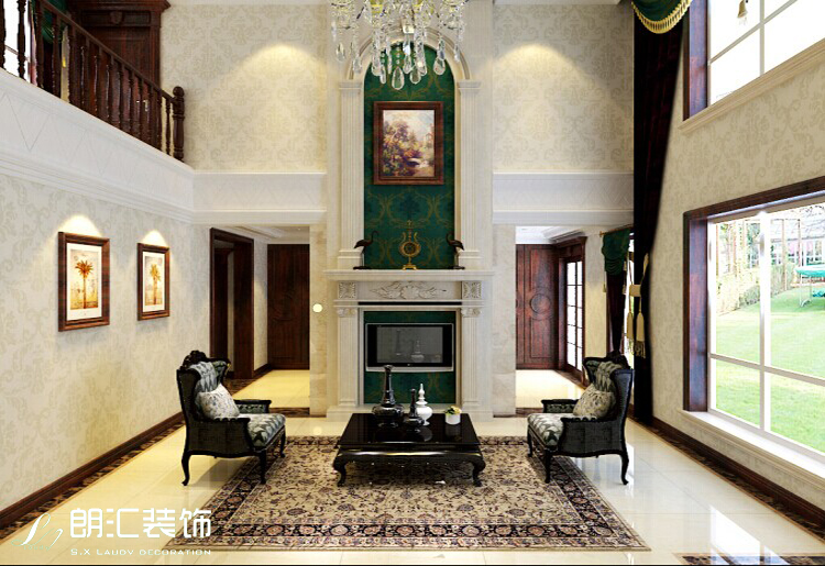 朗汇装饰 古典主义 复式 设计师作品 客厅图片来自陕西朗汇装饰在尊贵品质，品位皇家风范的分享