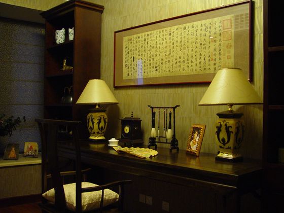 中式 简约 收纳 白领 书房图片来自成都乐居华庭装饰在中德英伦联邦115平米中式风格的分享