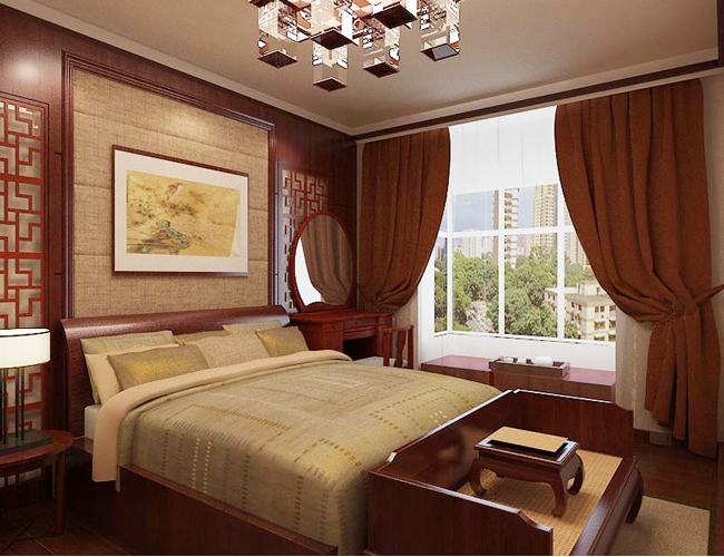 中式 二居 卧室图片来自北京世家装饰工程有限公司在福顺尚景 中式的分享