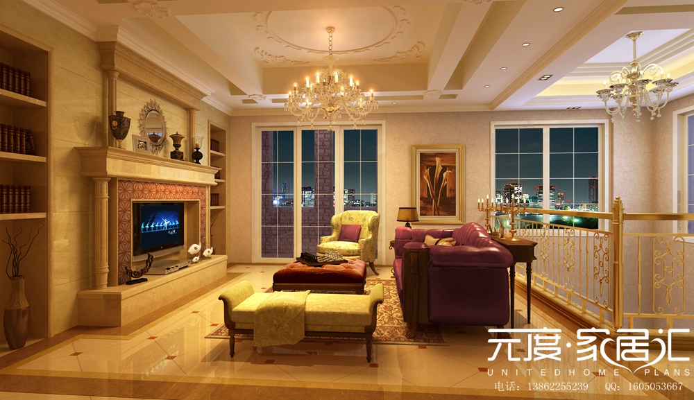 欧式 三居 简欧 客厅图片来自室内设计装饰在川豪装饰简欧风格装饰案例的分享