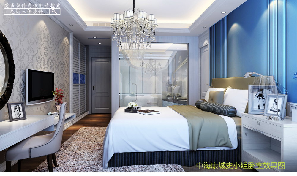 简约 卧室图片来自深圳三佳装饰工程设计在中海康城163平现代简约风格的分享