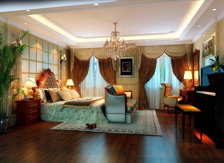 简约 欧式 别墅 旧房改造 80后 田园 混搭 二居 三居 卧室图片来自北京实创装饰在220平米欧式经典四居的分享