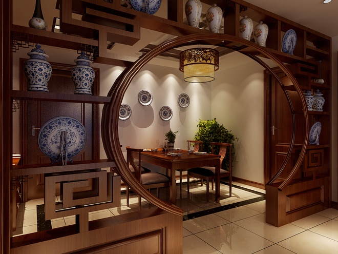 小资 旧房改造 白领 军人 餐厅图片来自合建装饰王清贤在90平新中式  宁静致远的分享