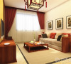 客厅区域，可以放置三加二的沙发，一个茶几，对面挂电视的位置。