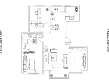 香石公寓137平现代简约风设计图