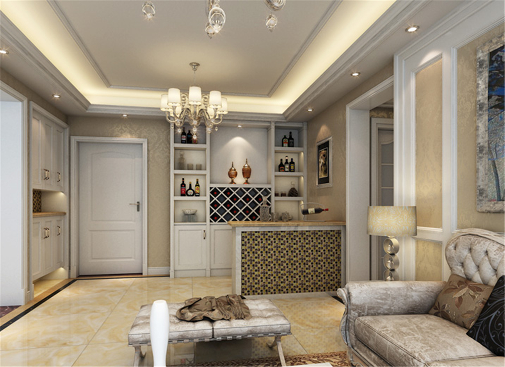 欧式 三居 小资 四口之家 客厅图片来自上海实创-装修设计效果图在三居室四口之家的简欧生活的分享