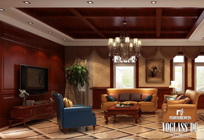 别墅 美式 欧式 客厅 卧室 白领 收纳 客厅图片来自北京别墅装修案例在美式的温馨与欧式的奢华碰撞的分享