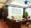 名雕装饰设计-鸿景翠峰二居室雅居-中式风格客厅
