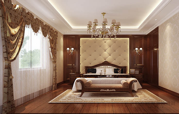 简约 欧式 平层 效果图 设计案例 卧室图片来自高度国际设计装饰在鲁能七号院简欧风格设计案例的分享